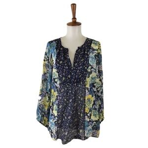 Joie Floral 100% Silk Blouse‎ Women’s S Long Sleeve Peasant Casual Office Chic